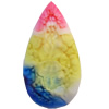 Resin Cabochons, No-Hole Jewelry findings, Faceted Teardrop, Size Approx:16x28mm, Sold by PC