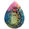 Resin Cabochons, No-Hole Jewelry findings, Faceted Teardrop, Size Approx:18x25mm, Sold by PC