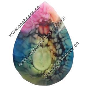 Resin Cabochons, No-Hole Jewelry findings, Faceted Teardrop, Size Approx:18x25mm, Sold by PC