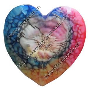 Resin Cabochons, No-Hole Jewelry findings, Faceted Heart, Size Approx:25mm, Sold by PC