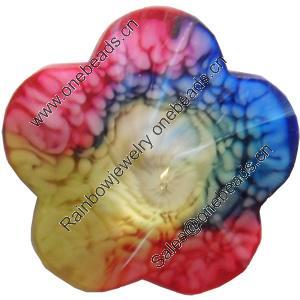Resin Cabochons, No-Hole Jewelry findings, Faceted Flower, Size Approx:25mm, Sold by PC