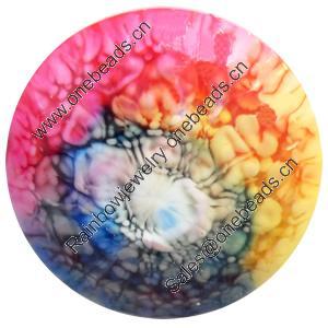 Resin Cabochons, No-Hole Jewelry findings, Faceted Round, Size Approx:30mm, Sold by PC