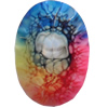 Resin Cabochons, No-Hole Jewelry findings, Faceted Oval, Size Approx:20x30mm, Sold by PC