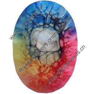 Resin Cabochons, No-Hole Jewelry findings, Faceted Oval, Size Approx:20x30mm, Sold by PC