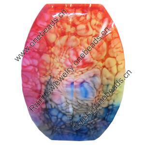 Resin Faceted Cabochons, No-Hole Jewelry findings, Size Approx:30x40mm, Sold by PC