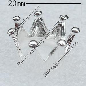 Zinc Alloy Jewelry Beads, Nickel-free & Lead-free, 20mm, Hole:12mm, Sold by PC 