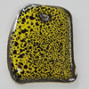 Ceramic Pendants, Nugget 44x37mm Hole:3mm, Sold by PC