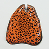 Ceramic Pendants, Nugget 47x42mm Hole:3mm, Sold by PC