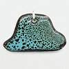 Ceramic Pendants, Nugget 64x36mm Hole:3mm, Sold by PC