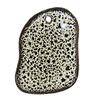 Ceramic Pendants, Nugget 62x45mm Hole:3.5mm, Sold by PC
