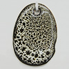 Ceramic Pendants, 60x42mm Hole:3.5mm, Sold by PC