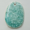 Ceramic Pendants, Nugget 58x43mm Hole:3mm, Sold by PC