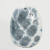 Ceramic Pendants, Nugget 58x43mm Hole:3mm, Sold by PC