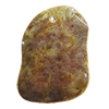 Ceramic Pendants, Nugget 63x46mm Hole:3.5mm, Sold by PC