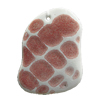 Ceramic Pendants, Nugget 63x46mm Hole:3.5mm, Sold by PC