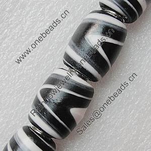 Handmade Indonesia Beads, Drum 24x15mm Hole:4.5mm, Sold by PC