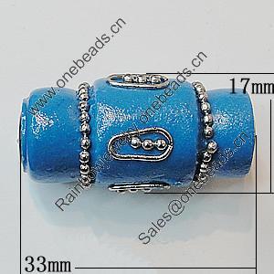 Handmade Indonesia Beads, 33x17mm Hole:4.5mm, Sold by PC