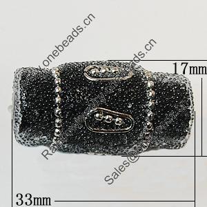 Handmade Indonesia Beads, 33x17mm Hole:4.5mm, Sold by PC