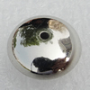 Jewelry findings, CCB Plastic Beads, Platina Plated, Rondelle 15x7.5mm Hole:2mm, Sold by Bag