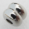 Jewelry findings, CCB Plastic Beads, Platina Plated, 10x9mm Hole:4mm, Sold by Bag