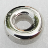 Jewelry findings, CCB Plastic Beads, Platina Plated, Donut 12mm Hole:5mm, Sold by Bag