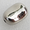 Jewelry findings, CCB Plastic Beads, Platina Plated, Nugget 15x11mm Hole:2.5mm, Sold by Bag