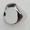 Jewelry findings, CCB Plastic Beads, Platina Plated, Nugget 14x13mm Hole:2.5mm, Sold by Bag