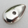 Jewelry findings, CCB Plastic Beads, Platina Plated, Teardrop 22x13mm Hole:2.5mm, Sold by Bag