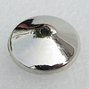 Jewelry findings, CCB Plastic Beads, Platina Plated, Flat Round 20mm Hole:2.5mm, Sold by Bag