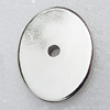 Jewelry findings, CCB Plastic Beads, Platina Plated, Flat Oval 34x27mm Hole:4mm, Sold by Bag