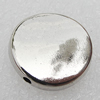 Jewelry findings, CCB Plastic Beads, Platina Plated, Twist Flat Round 15mm Hole:2mm, Sold by Bag