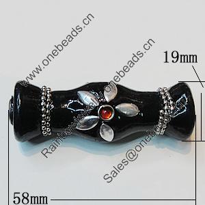 Handmade Indonesia Beads, Bottle 58x19mm Hole:4.5mm, Sold by PC