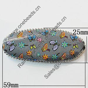 Handmade Indonesia Beads, Nugget 59x25mm Hole:4.5mm, Sold by PC