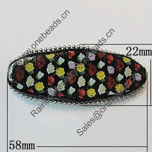 Handmade Indonesia Beads, Flat Oval 58x22mm Hole:4.5mm, Sold by PC