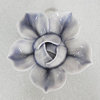 Ceramics Pendants, Flower 44mm Hole:10x5.5mm, Sold by PC