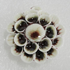 Ceramics Pendants, Flower 40mm Hole:7x5mm, Sold by PC