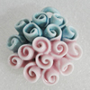 Ceramics Pendants, Flower 38mm Hole:5.5mm, Sold by PC