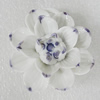 Ceramics Pendants, Flower 42mm Hole:7x5mm, Sold by PC