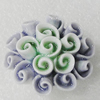 Ceramics Beads, Flower 40mm Hole:3mm, Sold by PC