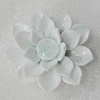 Ceramics Pendants, Flower 51mm Hole:7x4mm, Sold by PC
