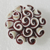 Ceramics Beads, Flower 39mm Hole:3mm, Sold by PC