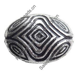 Antique Silver Plastic Beads, 25x18mm, Hole:Approx 2mm, Sold by Bag