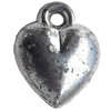 Antique Silver Plastic Pendant, 10x13mm, Hole:Approx 2mm, Sold by Bag