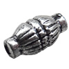 Antique Silver Plastic Beads, 13x6mm, Hole:Approx 2mm, Sold by Bag