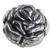 Antique Silver Plastic Beads, 17x15mm, Hole:Approx 2mm, Sold by Bag