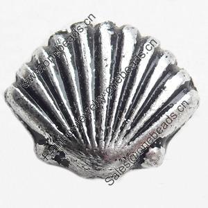 Antique Silver Plastic Beads, 14x11mm, Hole:Approx 2mm, Sold by Bag