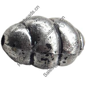 Antique Silver Plastic Beads, 19x12mm, Hole:Approx 2mm, Sold by Bag