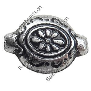 Antique Silver Plastic Beads, 13x9mm, Hole:Approx 2mm, Sold by Bag