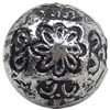 Antique Silver Plastic Beads, 12mm, Hole:Approx 2mm, Sold by Bag