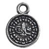 Antique Silver Plastic Pendant, 11x15mm, Hole:Approx 2mm, Sold by Bag